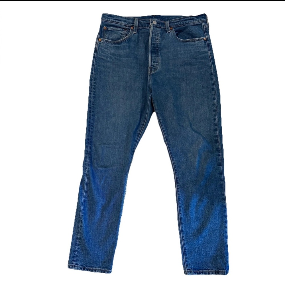 Levi’s 501 S Men’s Jeans 32x28 Blue Stretch Denim Straight Leg Button Fly